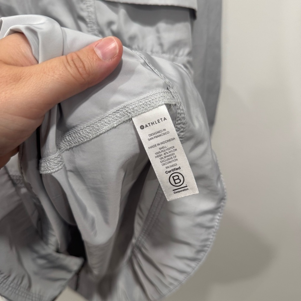 Athleta Rain Drop Jacket Silver Light Gray Lightw… - image 6
